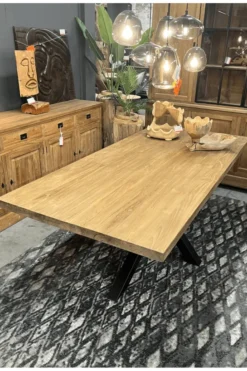 Teakhouten tafel – vervaardigd uit gerecycled massief teak 220 cm