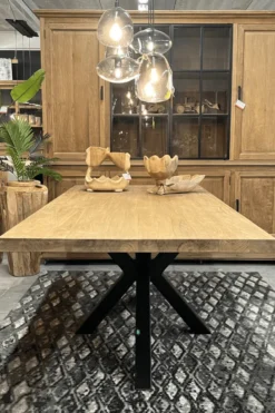 Teakhouten tafel – vervaardigd uit gerecycled massief teak 220 cm