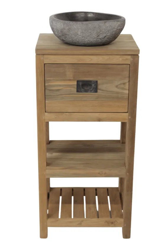 Teakhouten toiletkastje klein