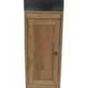 Teakhouten toiletkastje met zwart marmeren wasbakje