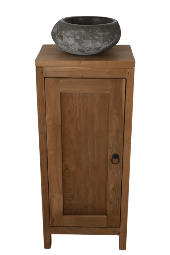 Teak houten toiletkastje 36x25x85h cm