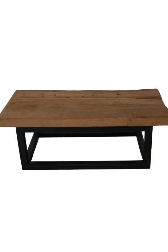 Teak Houten Toiletplankje met Metalen Beugel