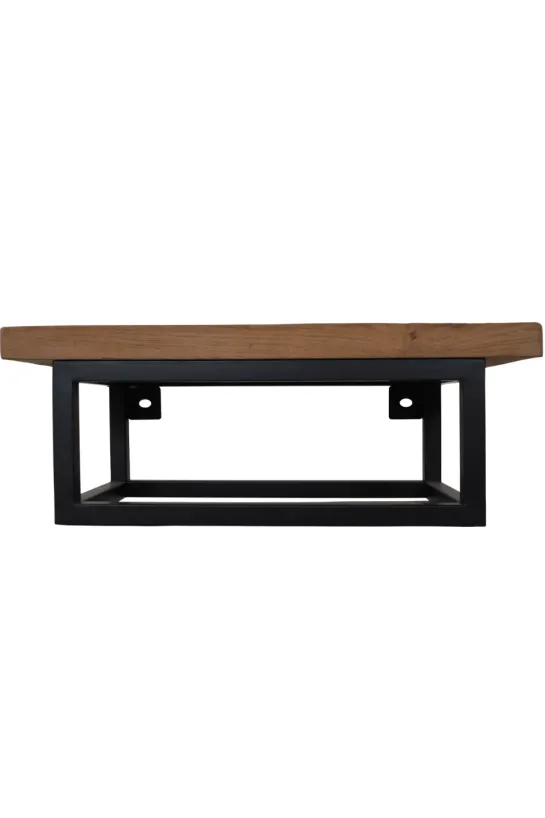 Teak Houten Toiletplankje met Metalen Beugel
