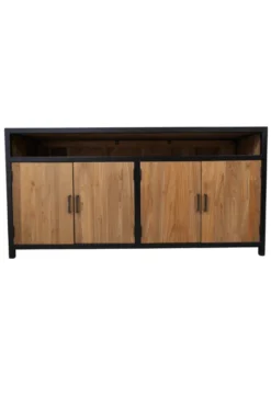Teakhouten TV-Meubel met Metalen Accenten – 150 cm