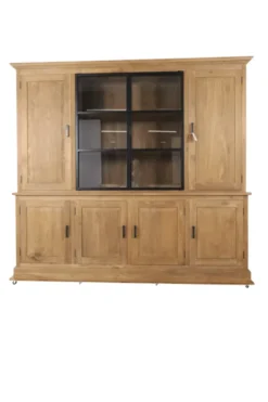 Teakhouten vitrinekast 240 cm lang