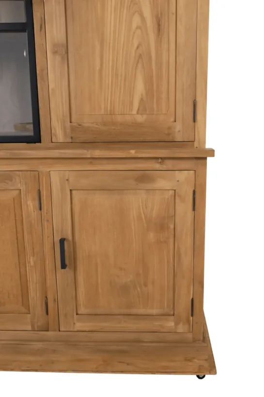 Teakhouten vitrinekast 240 cm lang