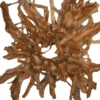 Teakhouten wortel wanddecoratie 200x45x200 cm vierkant