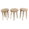 Teak rond krukje