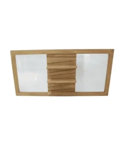 Teak spiegel met plankjes