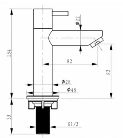 Toilet wasbakje met zwart metalen beugel er onder incl kraan, afvoerplug en sifon