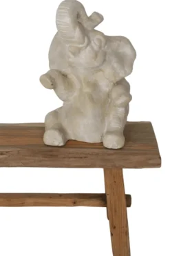 Tuinbeeld Olifant beige