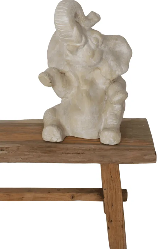 Tuinbeeld Olifant beige