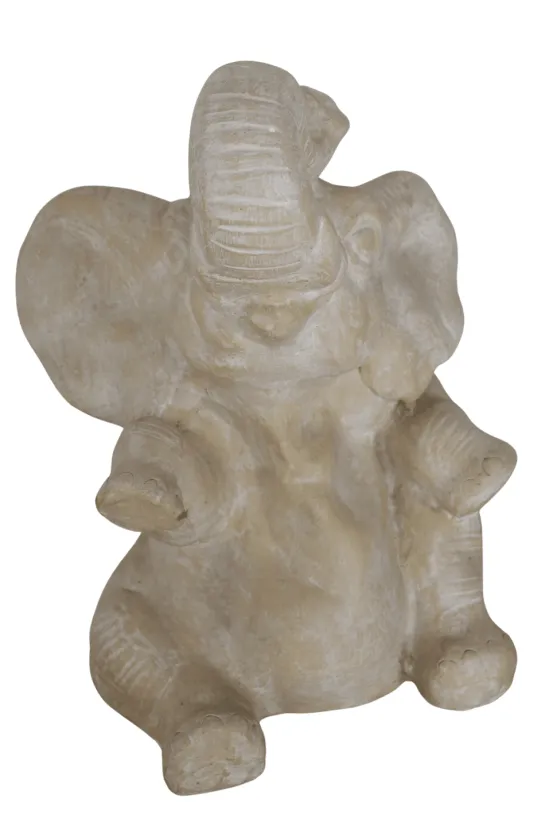 Tuinbeeld Olifant beige