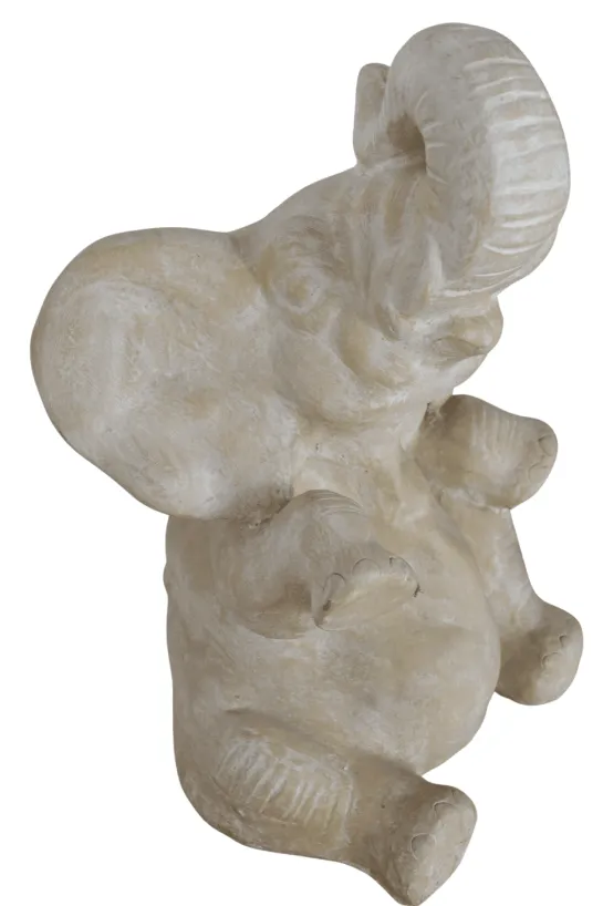 Tuinbeeld Olifant beige