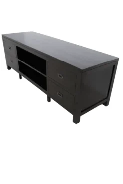 TV-meubel Koloniaal Zwart / Bruin 160 cm