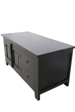 TV-meubel Koloniaal Zwart 120 cm