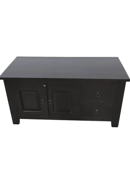 TV-meubel Koloniaal Zwart 120 cm