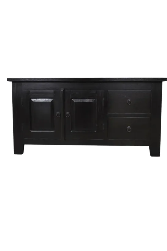 TV-meubel Koloniaal Zwart 120 cm