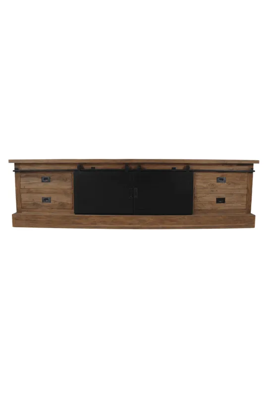 Tv meubel met metalen schuifdeuren