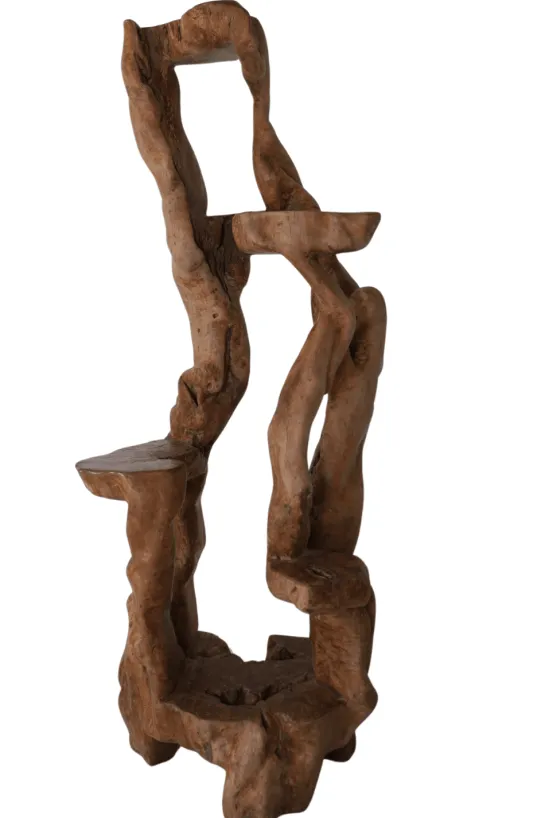 Unieke grote houten etagere/ plantentafel