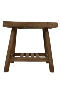 Uniek Teak Houten Bijzettafeltje – 71x50x61 cm