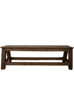 Vintage oud houten school bankje 150 cm