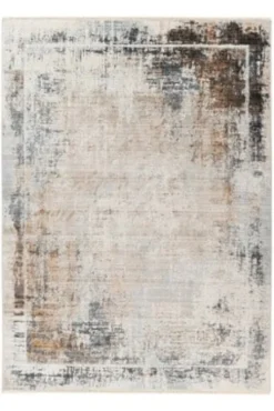 Vloerkleed antiek blauw wit beige