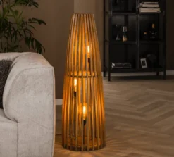 Vloerlamp van hout
