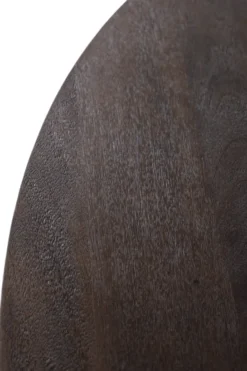 Walnoot bruin kleurige ronde eettafel 130 cm