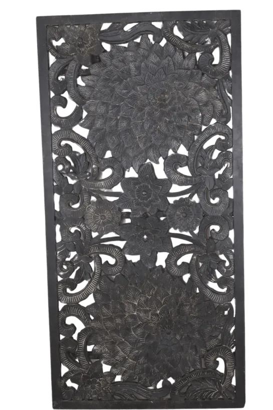 Wanddecoratie Houtsnijwerk zwart
