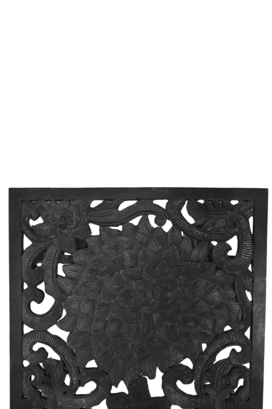 Wanddecoratie Houtsnijwerk zwart