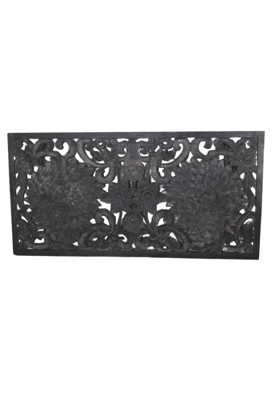 Wanddecoratie Houtsnijwerk zwart