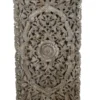 Wanddecoratie houtsnijwerk rechthoekig 150×75 cm beige