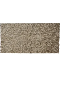 Wanddecoratie schilderij van hout stokjes 244x122x6 cm