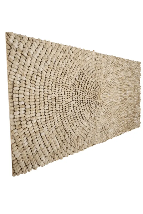 Wanddecoratie schilderij van hout stokjes 244x122x6 cm