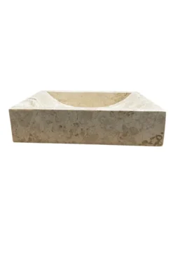 Witte beige marmeren wasbak