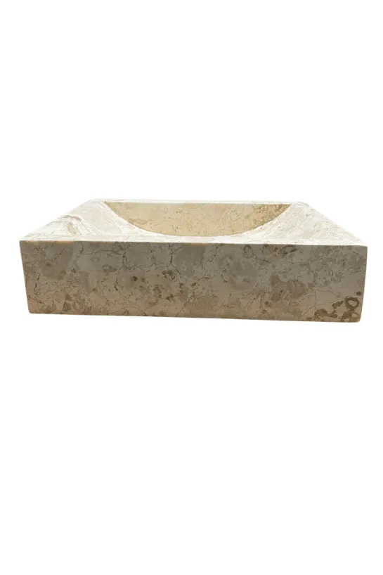 Witte beige marmeren wasbak