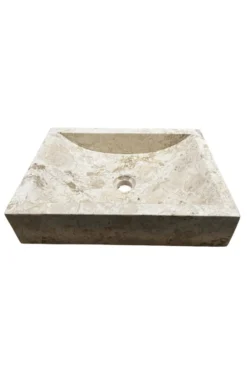 Witte beige marmeren wasbak