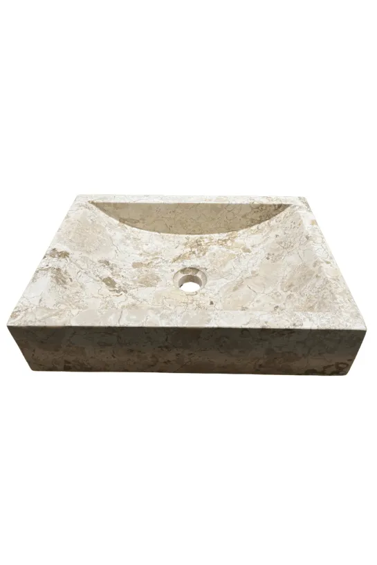 Witte beige marmeren wasbak