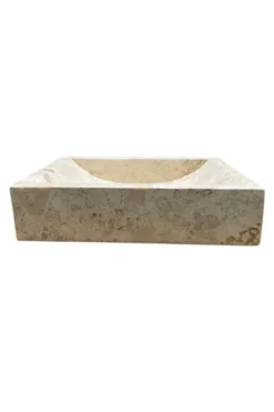 Witte beige marmeren wasbak
