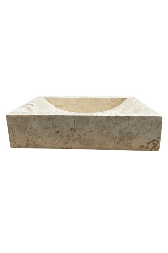 Witte beige marmeren wasbak