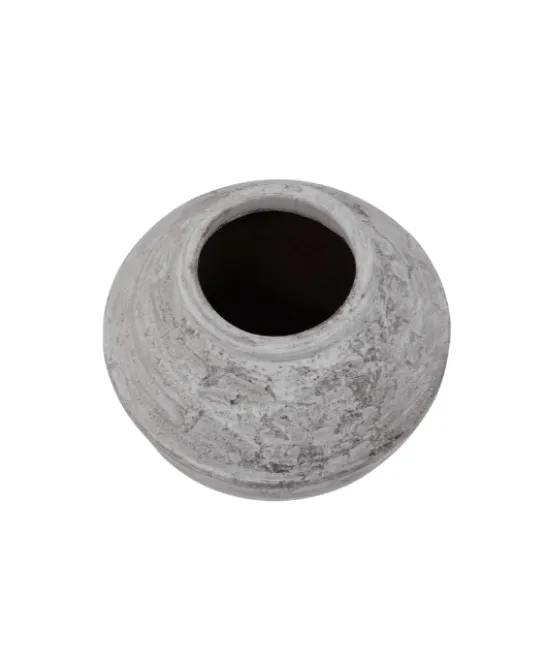 Witte stenen ronde pot