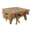 Wortelteakhouten salontafel