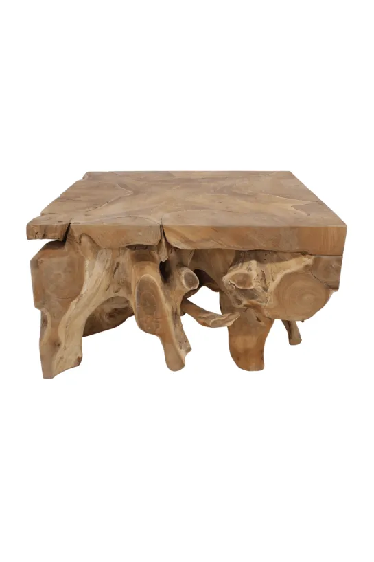 Wortelteakhouten salontafel