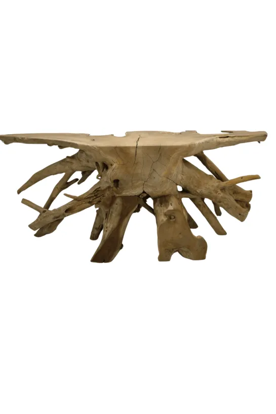 Wortel teak houten side table