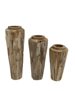 wortel teak houten vaas