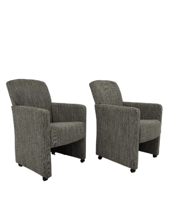 2 x Eetkamerstoel Morris zwart/wit