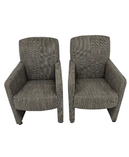 2 x Eetkamerstoel Morris zwart/wit