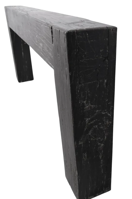 Zwarte Houten Balken Sidetable