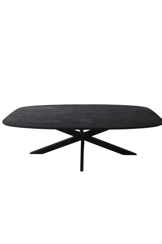 Zwarte Mango Deens Ovale Eettafel